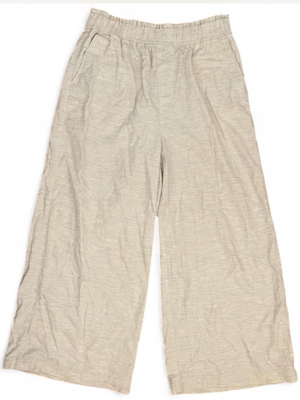 100% Cotton Madewell wide-Leg Pull-On corduroy Pants in off white